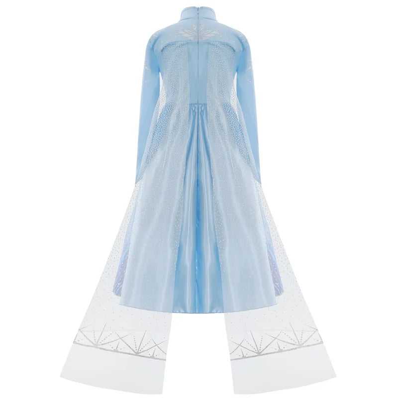 Elsa Costume for Girl Birthday Party Blue